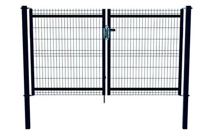 Brána Egidia 3D Privacy, dvoukřídlá, 2400 x 1200 mm, antracit / zelená